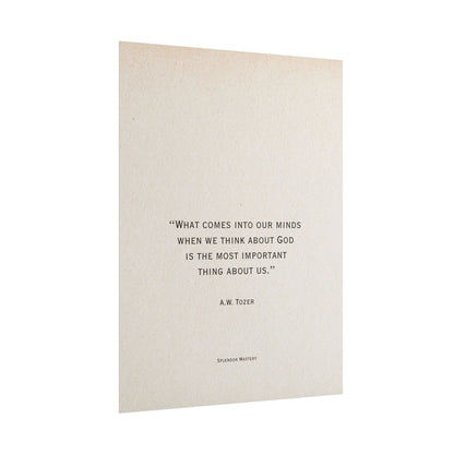 A.W. Tozer Quote, Poster