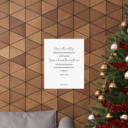 Philippians 3:13,14, Matte Vertical Poster