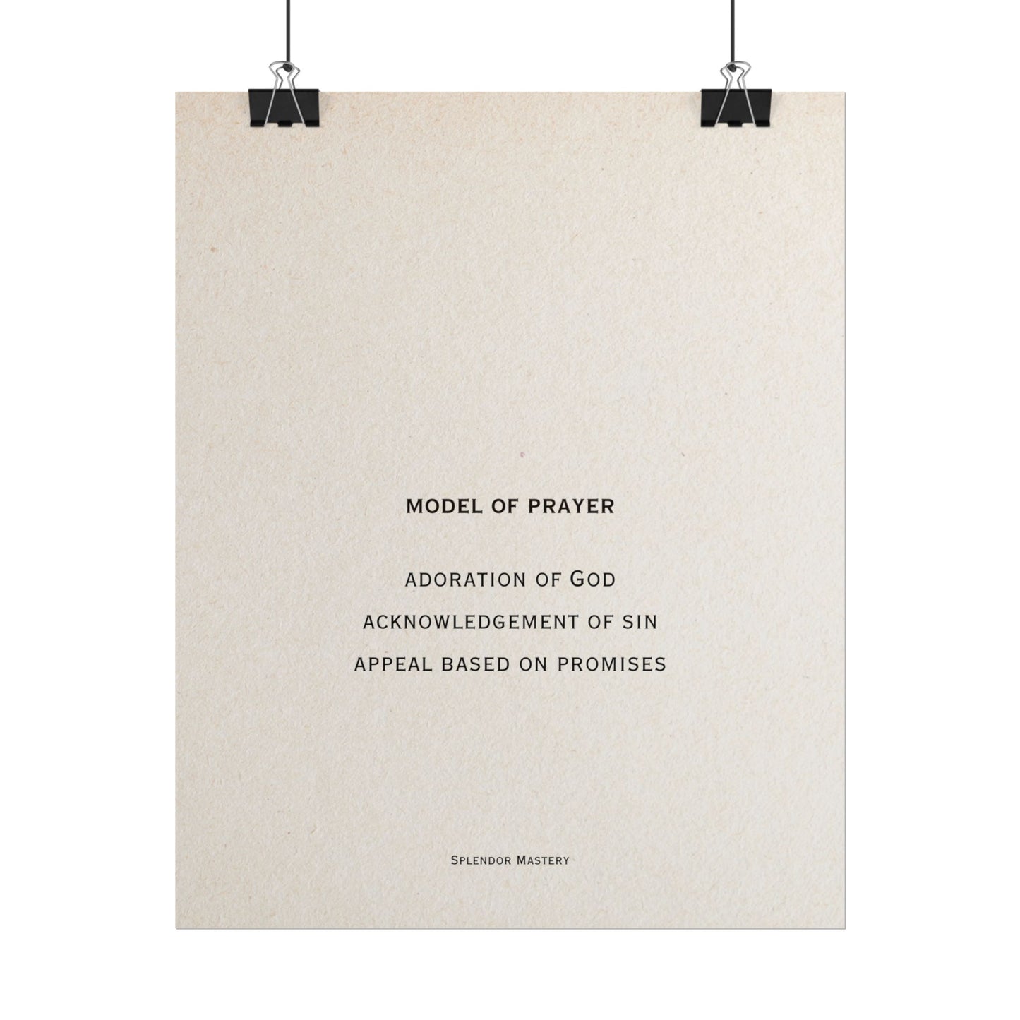 Model of Prayer Poster
