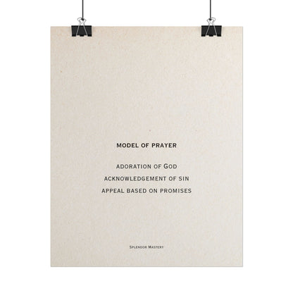 Model of Prayer Poster