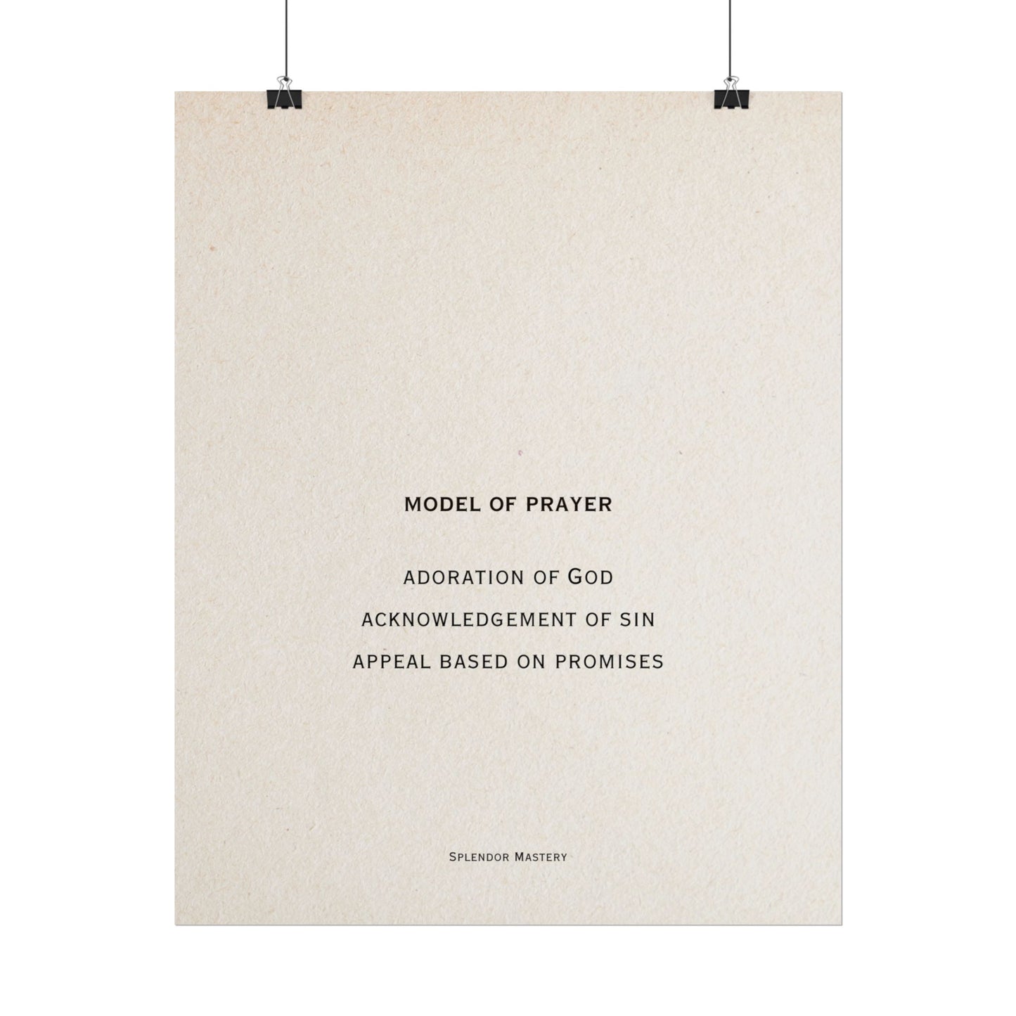 Model of Prayer Poster