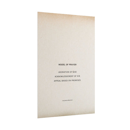 Model of Prayer Poster