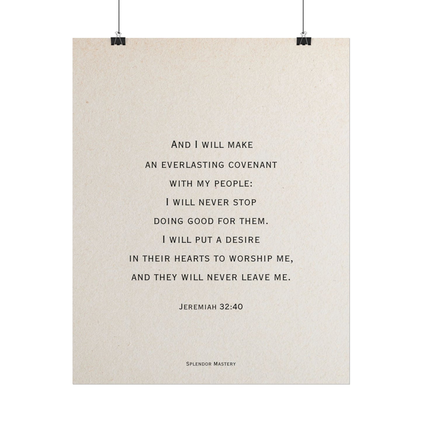 Jeremiah 32:40, Poster