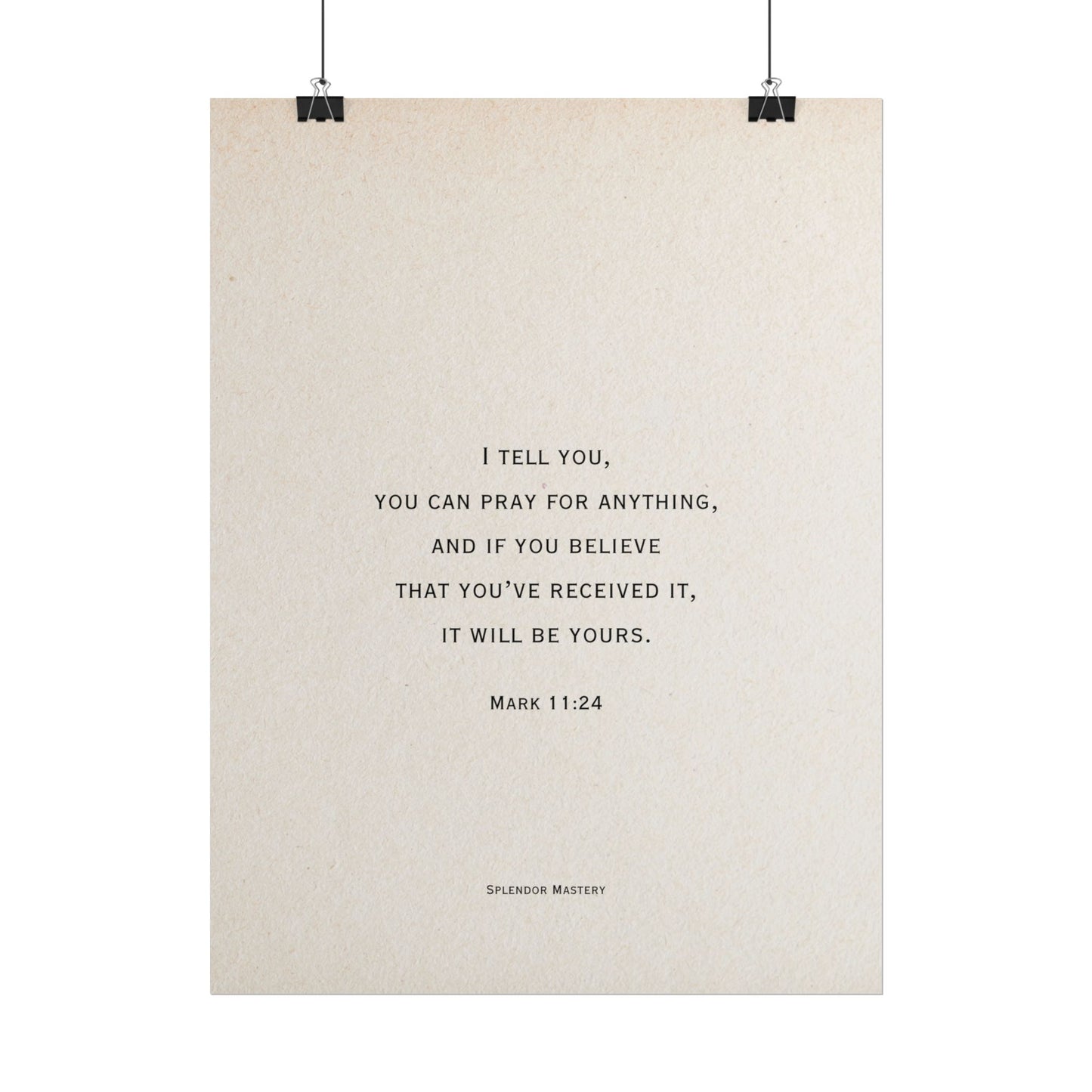 Mark 11:24, Prayer Poster