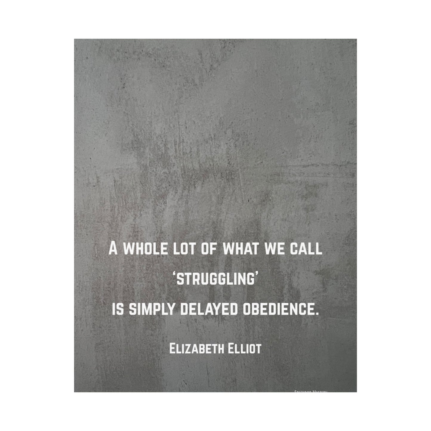 Elizabeth Elliot, Inspirational Matte Vertical Poster