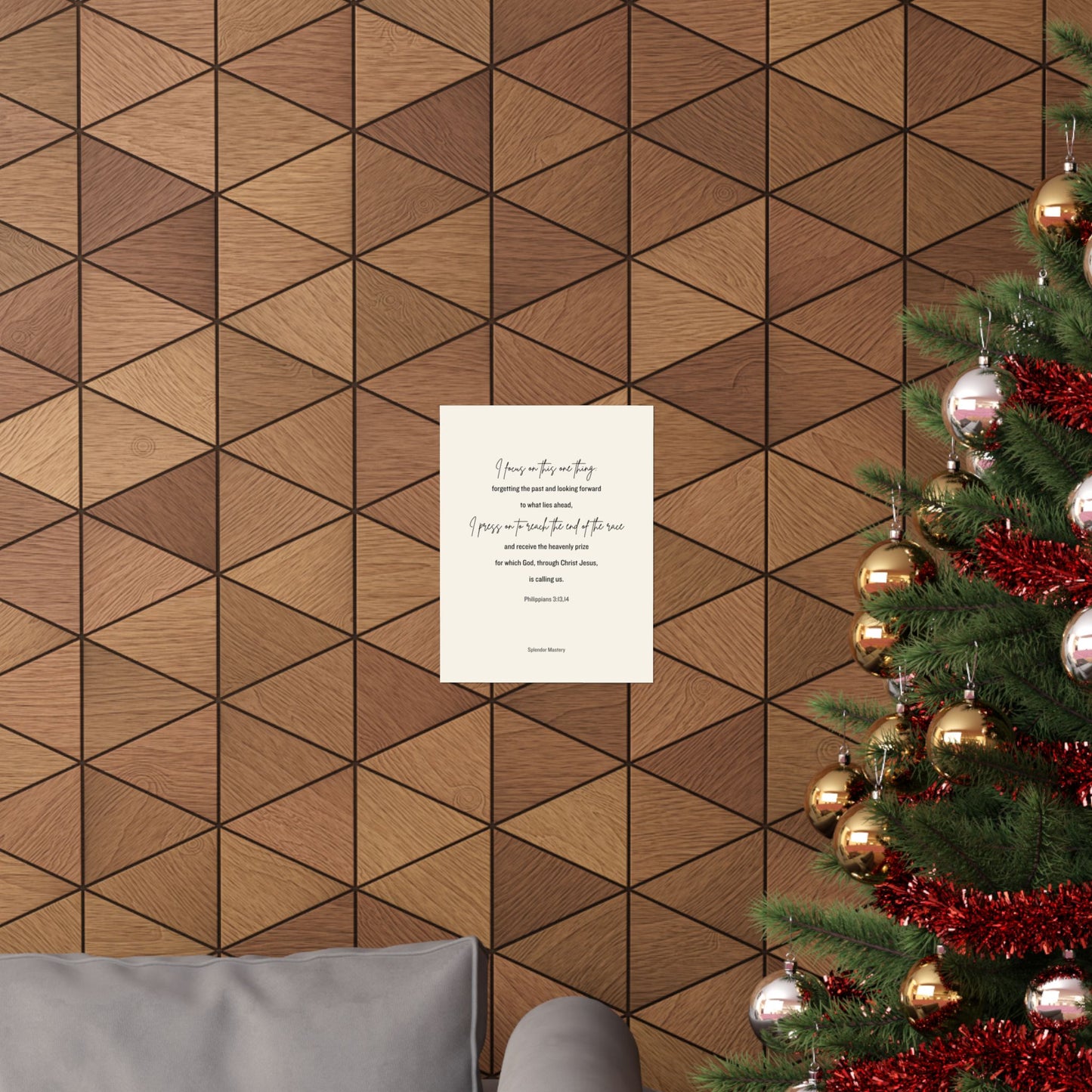 Philippians 3:13,14, Matte Vertical Poster