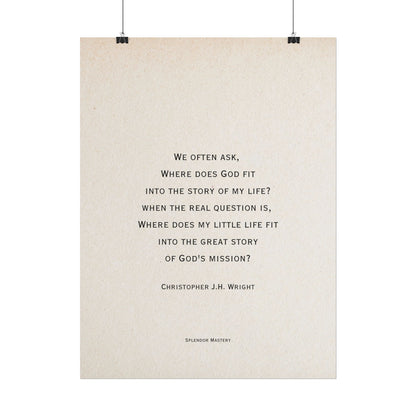 Christopher J.H. Wright Quote, Poster