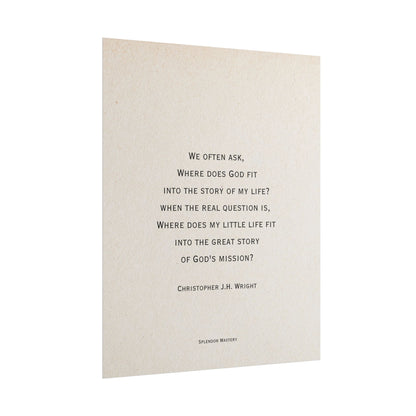 Christopher J.H. Wright Quote, Poster
