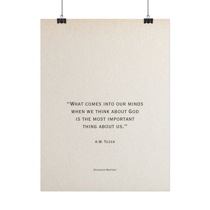 A.W. Tozer Quote, Poster