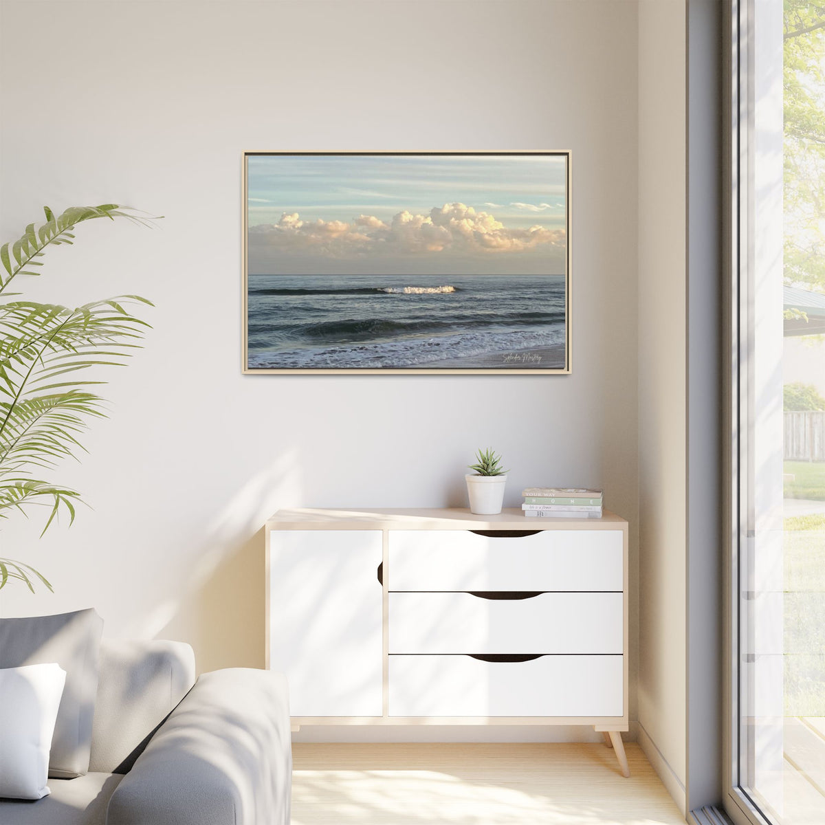 Ocean - Matte Canvas, Framed (Natural)