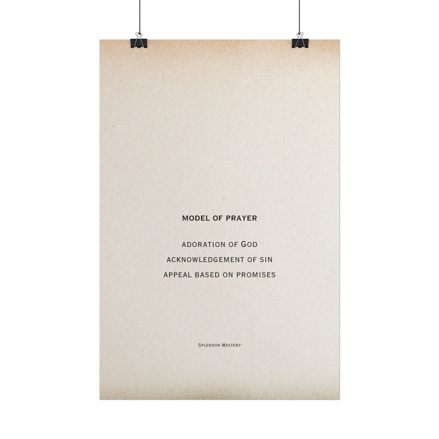 Model of Prayer Poster