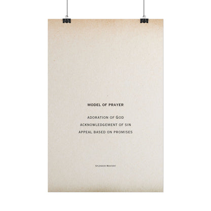 Model of Prayer Poster