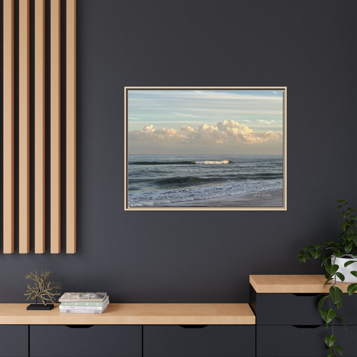 Ocean - Matte Canvas, Framed (Natural)