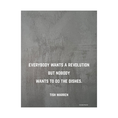 Tish Warren Quote, Inspirational Matte Vertical Poster