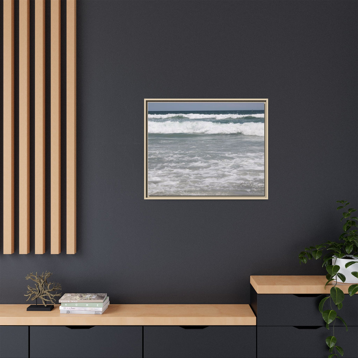 Ocean - Matte Canvas, Framed, Natural