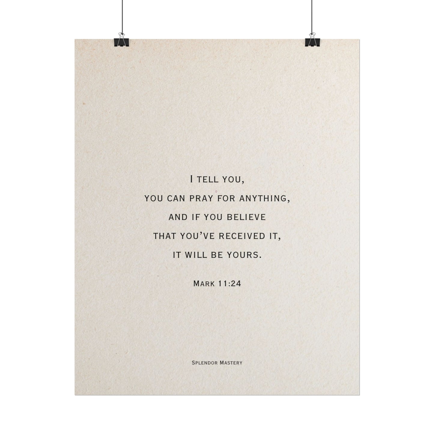 Mark 11:24, Prayer Poster