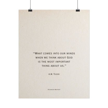 A.W. Tozer Quote, Poster