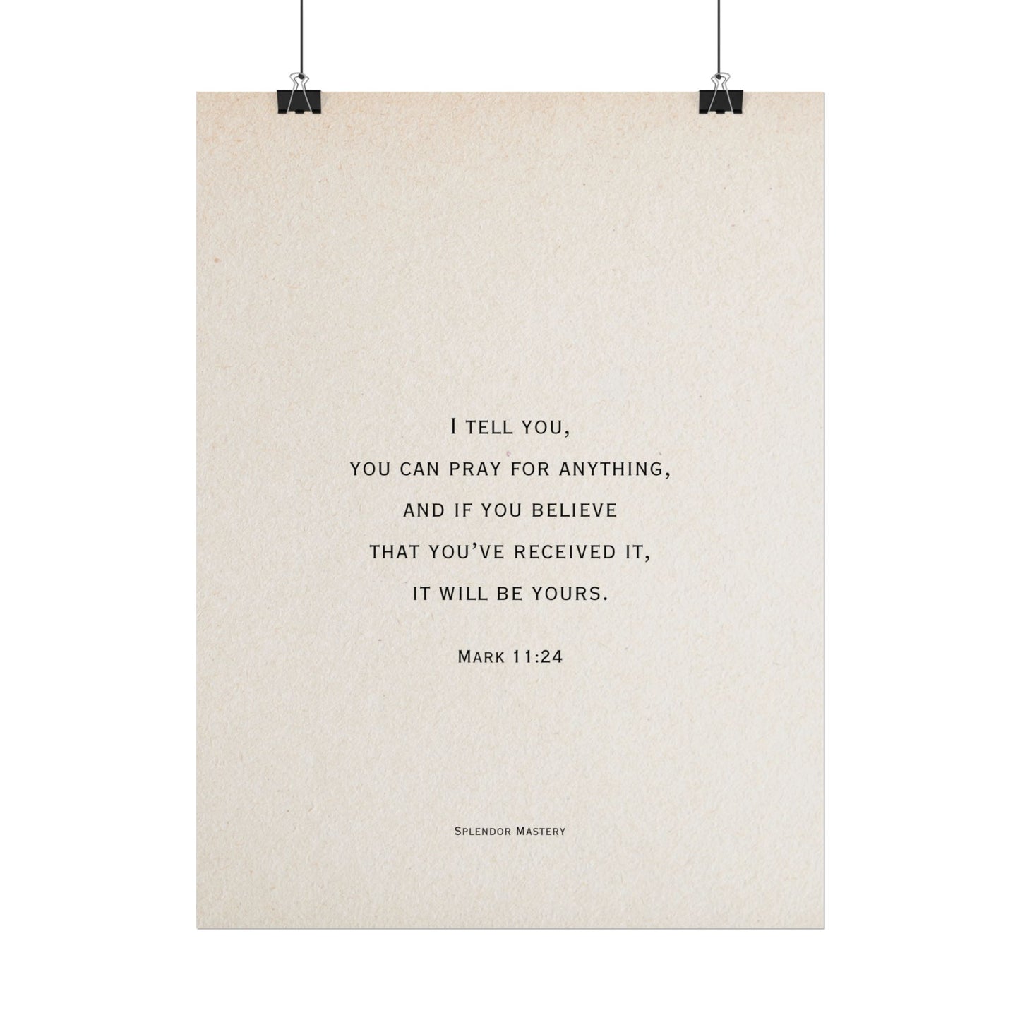 Mark 11:24, Prayer Poster