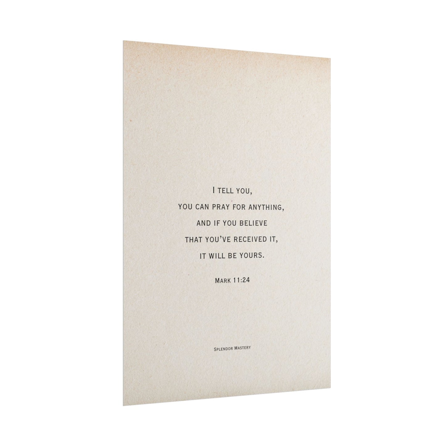 Mark 11:24, Prayer Poster