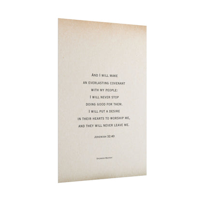 Jeremiah 32:40, Poster