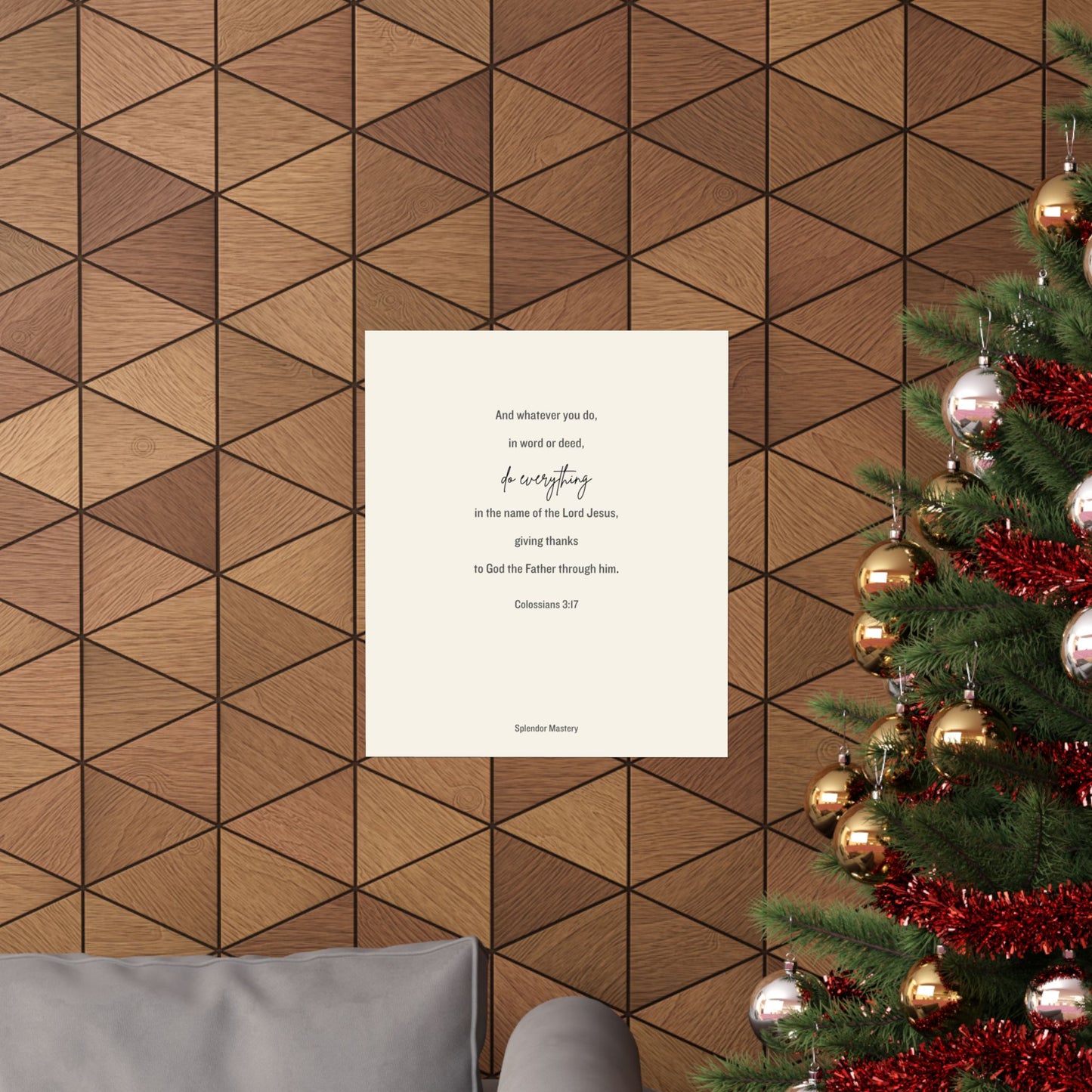 Colossians 3:17, Matte Vertical Poster