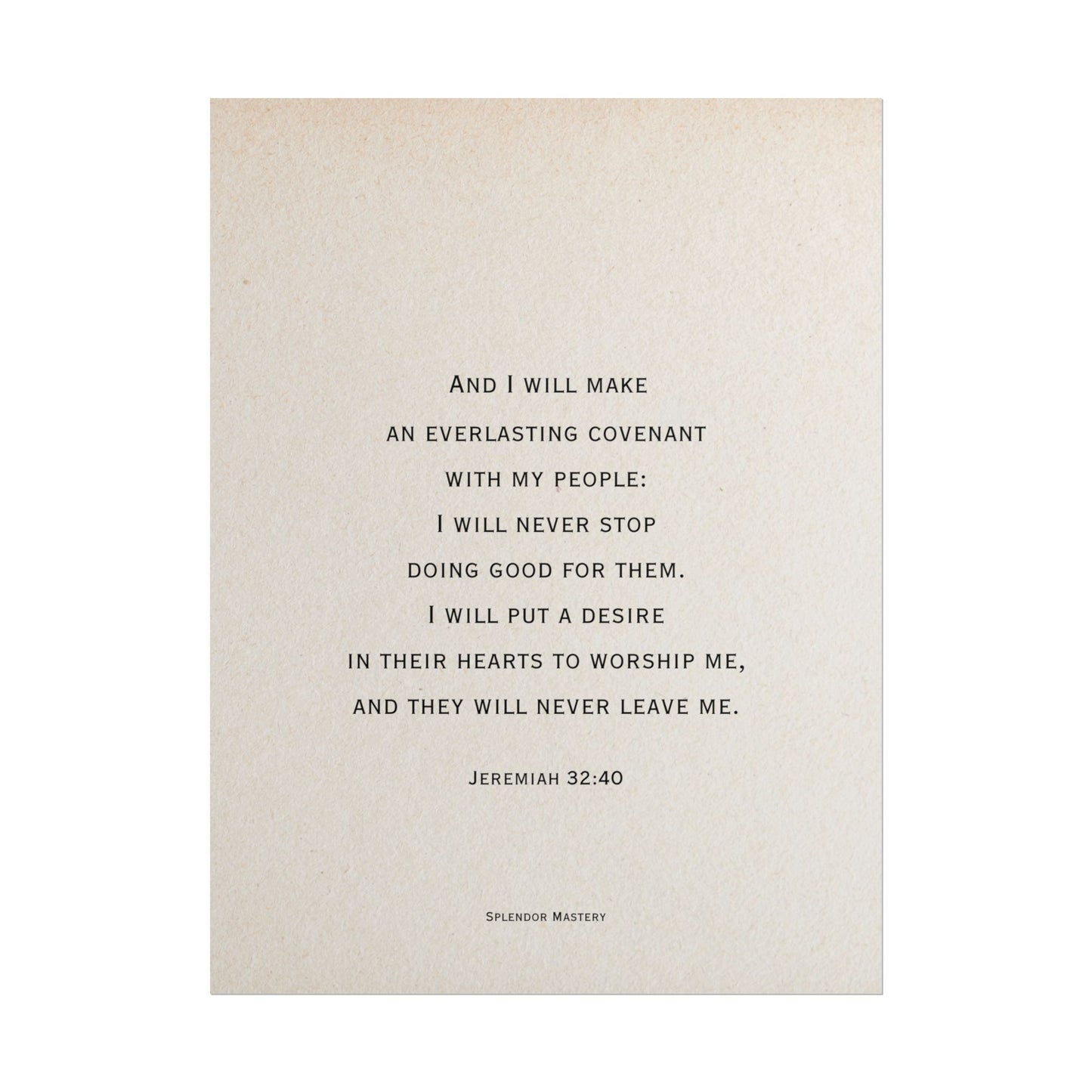 Jeremiah 32:40, Poster