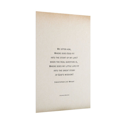 Christopher J.H. Wright Quote, Poster