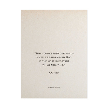 A.W. Tozer Quote, Poster