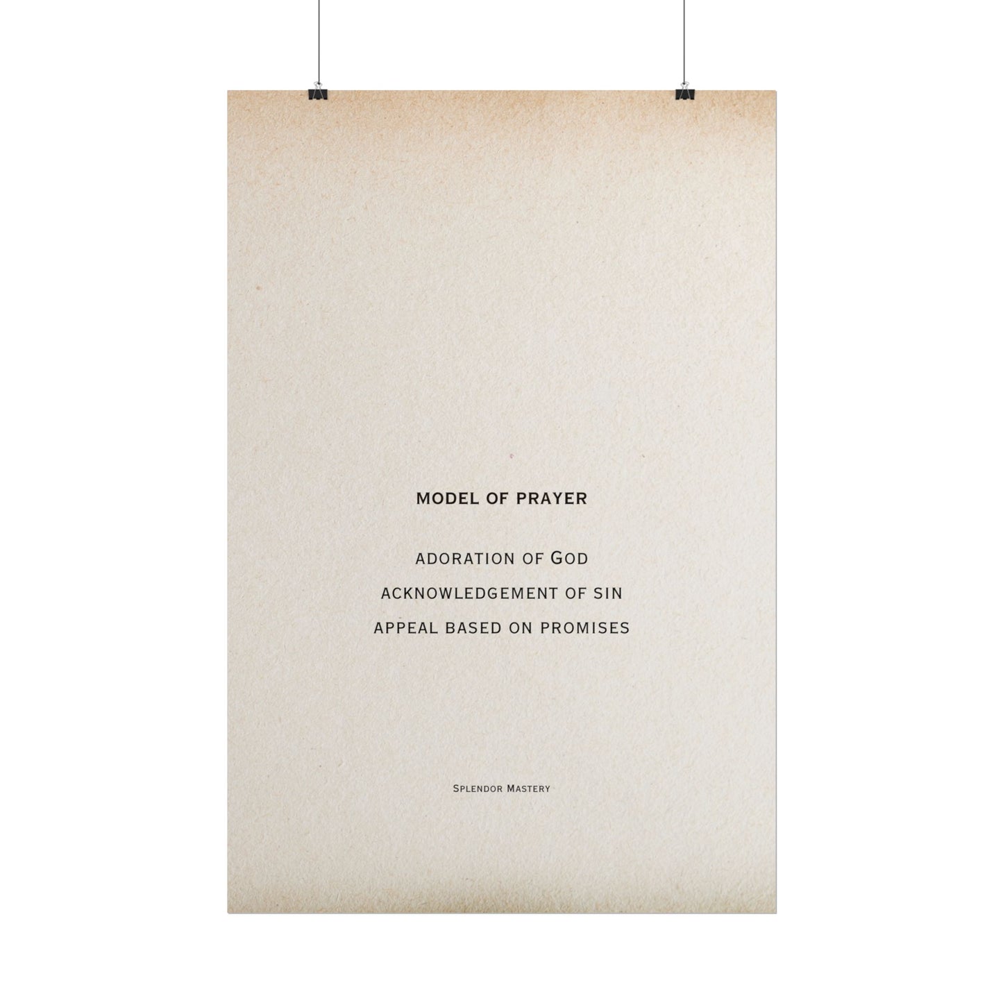 Model of Prayer Poster