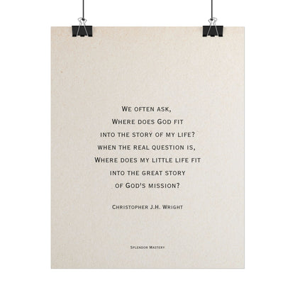 Christopher J.H. Wright Quote, Poster