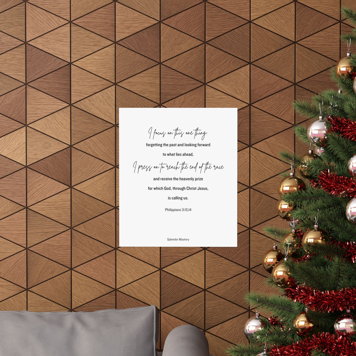 Philippians 3:13,14, Matte Vertical Poster