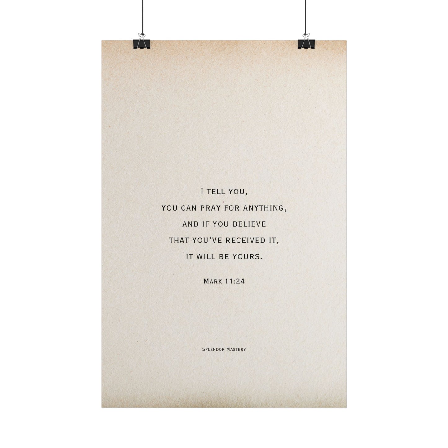 Mark 11:24, Prayer Poster