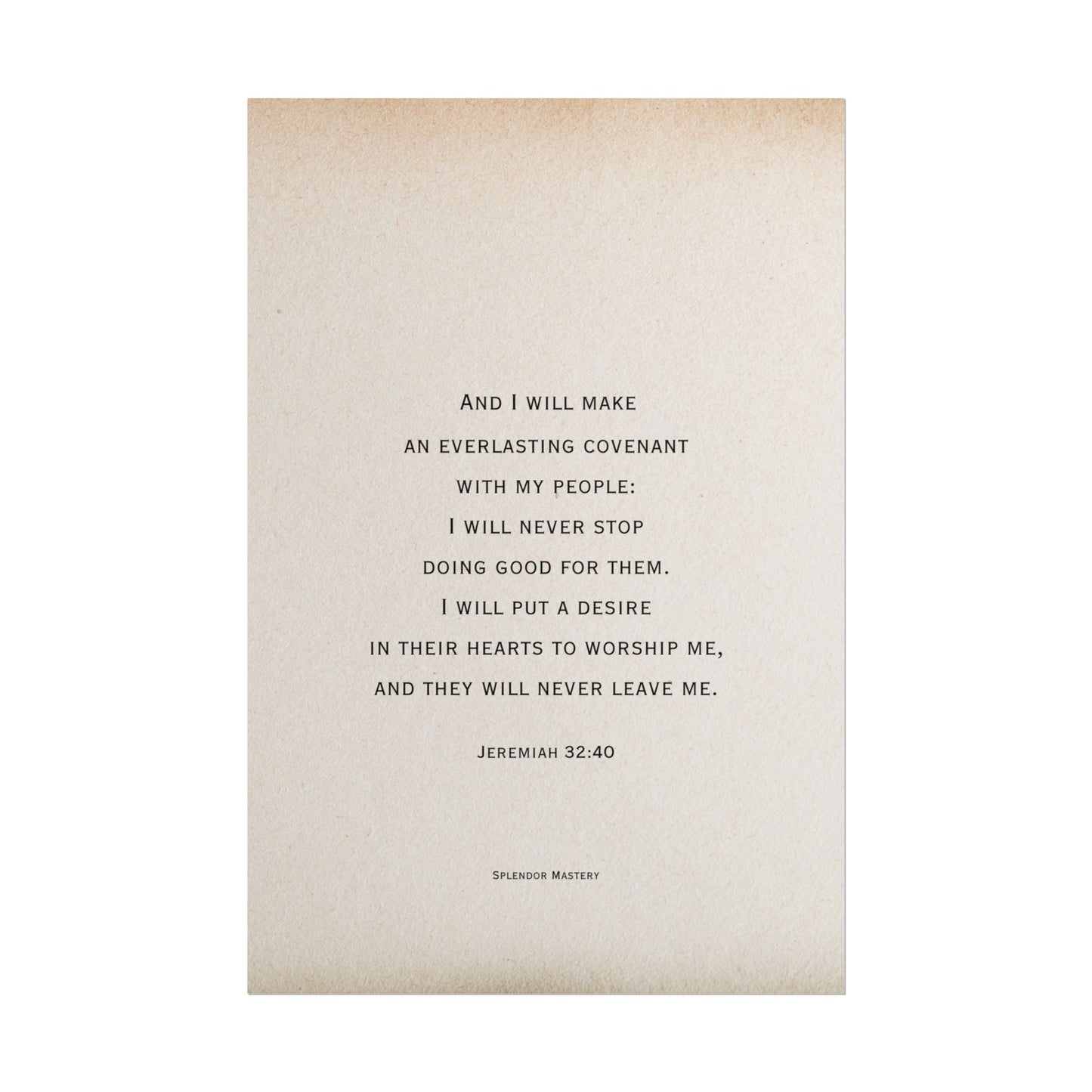 Jeremiah 32:40, Poster