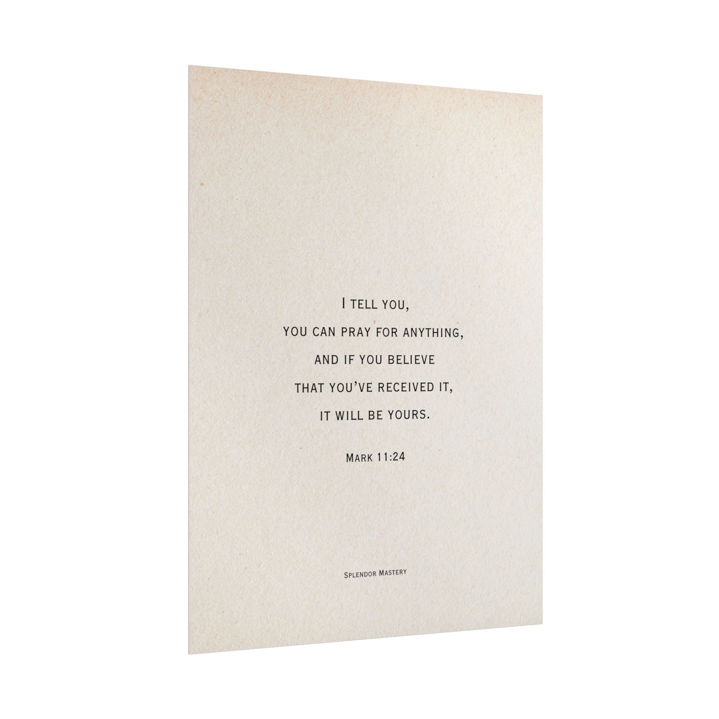 Mark 11:24, Prayer Poster