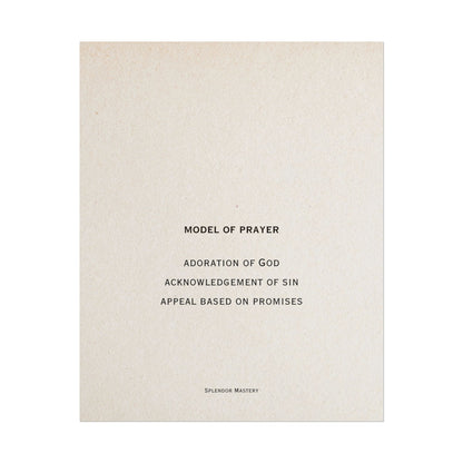Model of Prayer Poster