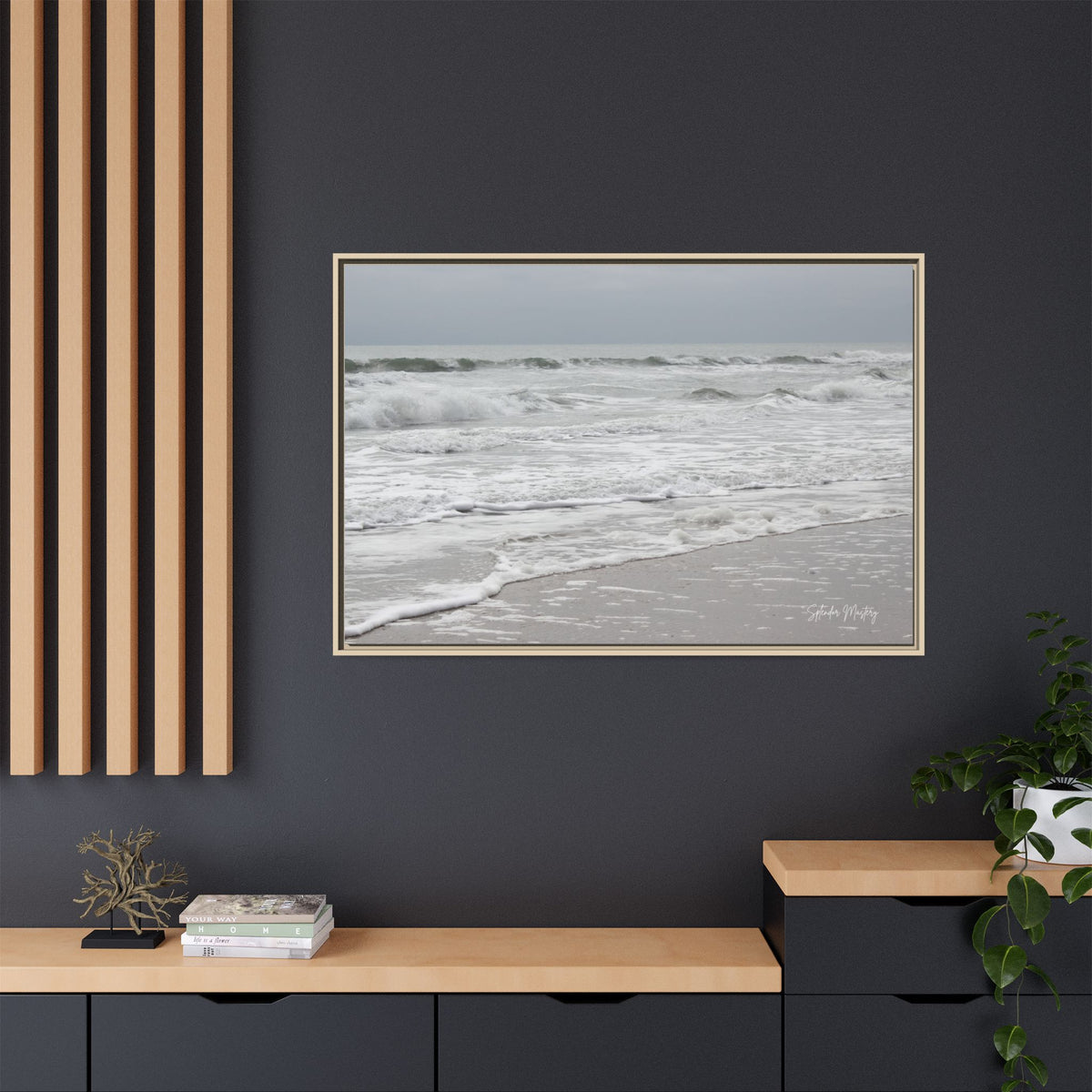 Ocean - Matte Canvas, Framed (Natural)