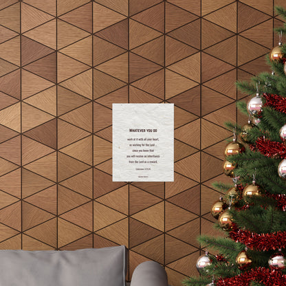 Colossians 3:23,24 Inspirational Matte Vertical Poster