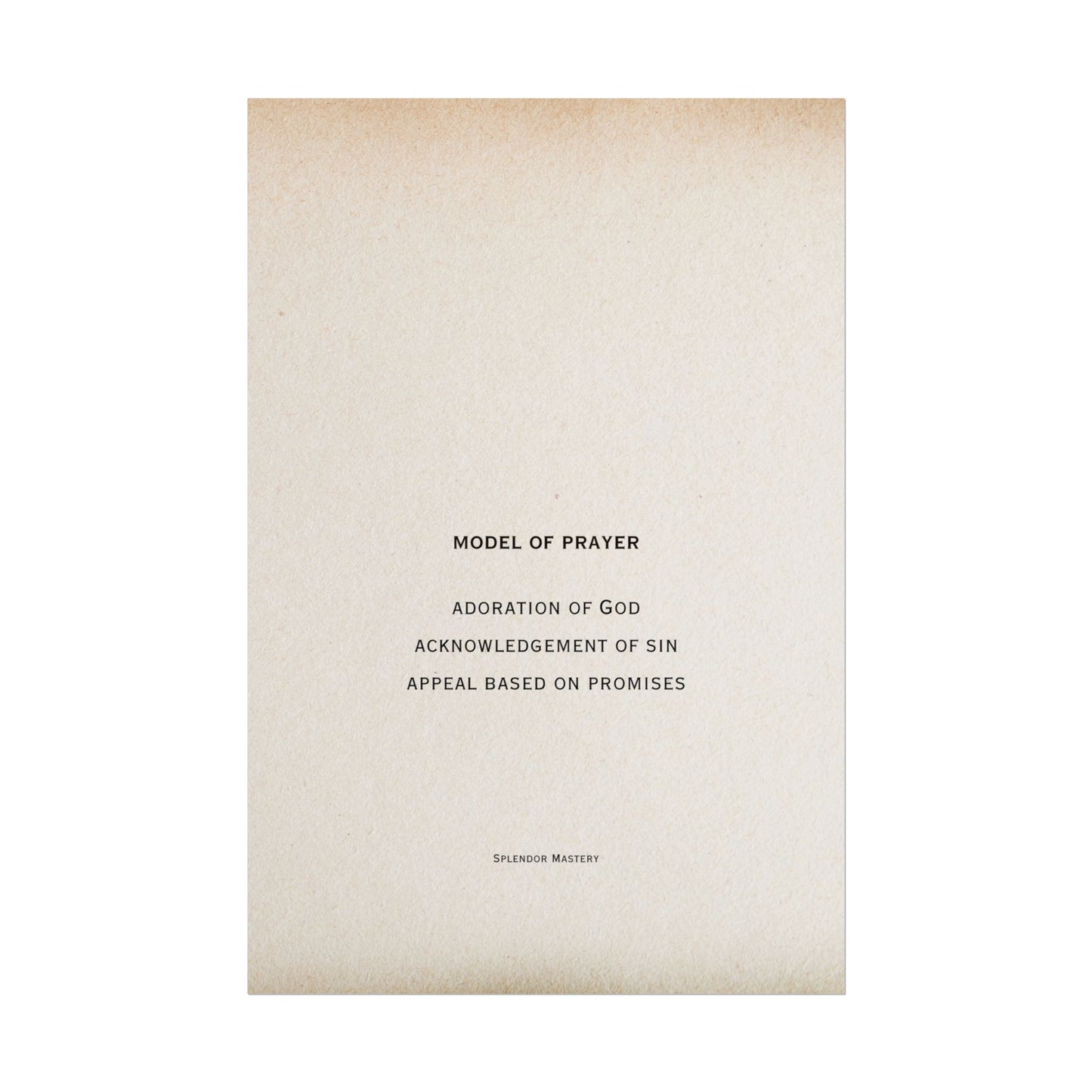 Model of Prayer Poster