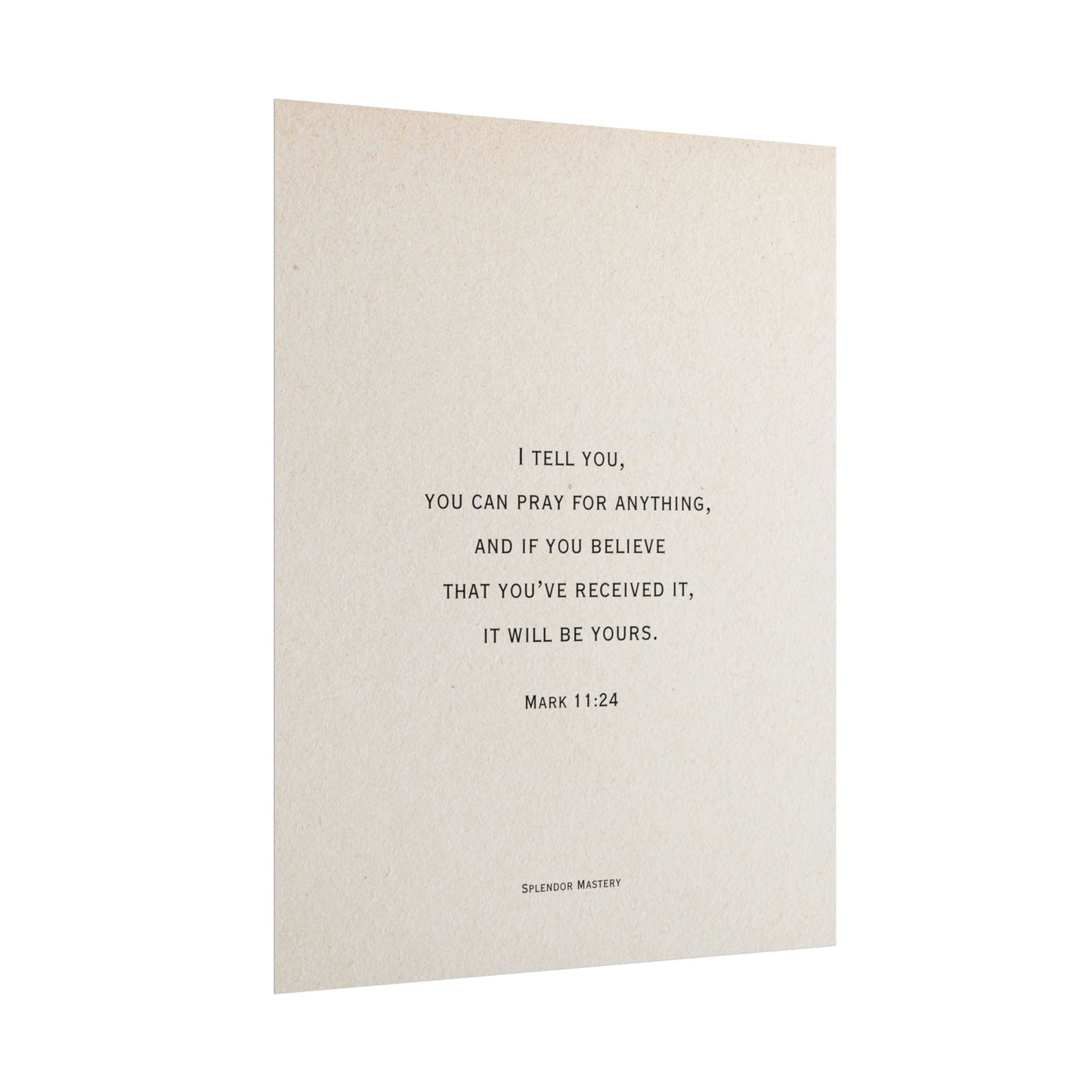 Mark 11:24, Prayer Poster