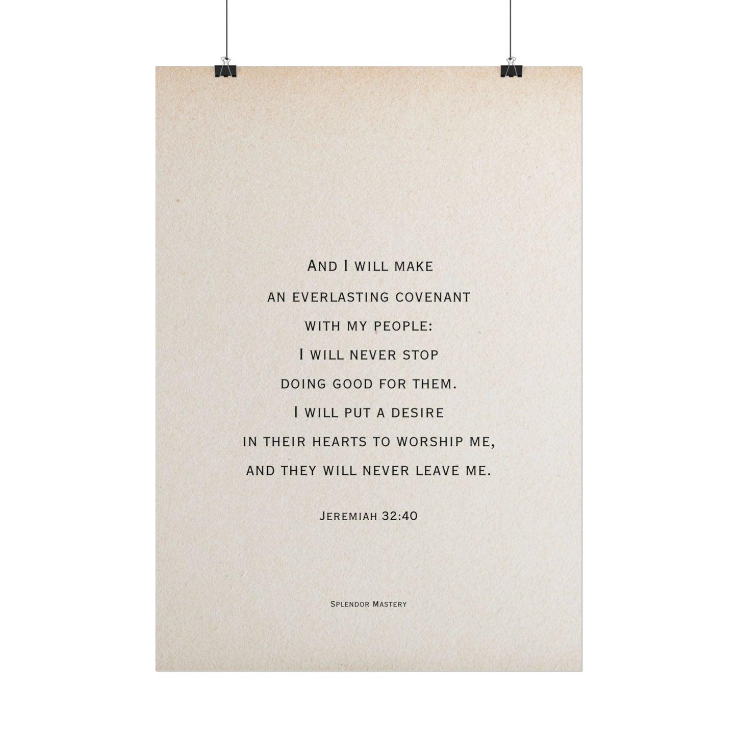 Jeremiah 32:40, Poster