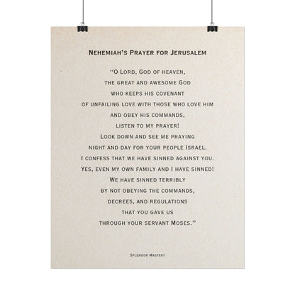 Nehemiah's Prayer for Jerusalem, Poster