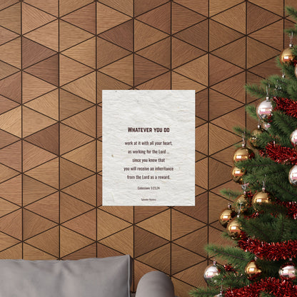Colossians 3:23,24 Inspirational Matte Vertical Poster