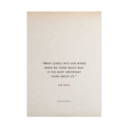 A.W. Tozer Quote, Poster