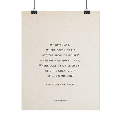 Christopher J.H. Wright Quote, Poster