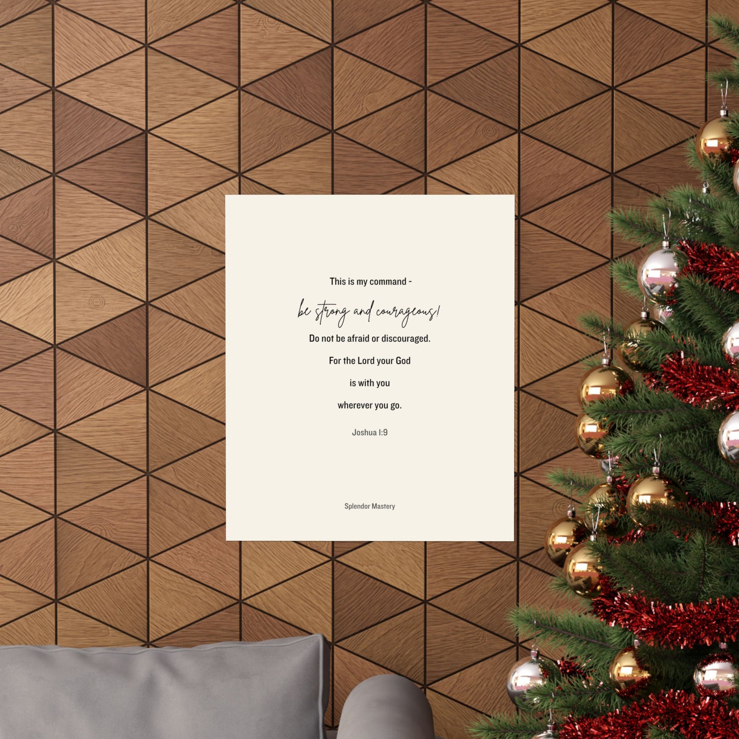 Joshua 1:9, Matte Vertical Poster