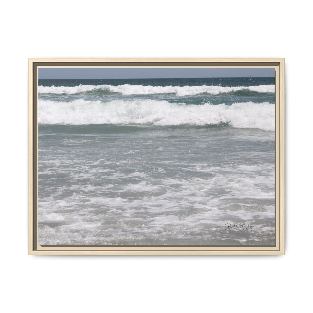 Ocean - Matte Canvas, Framed, Natural