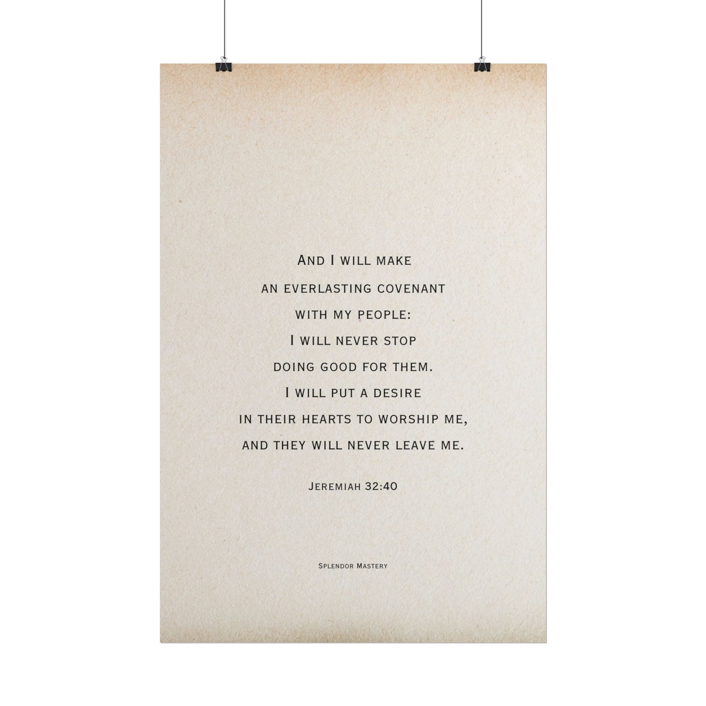 Jeremiah 32:40, Poster