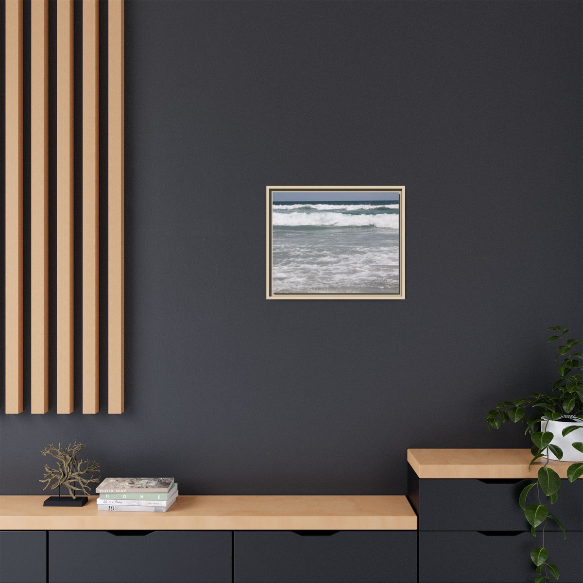 Ocean - Matte Canvas, Framed, Natural