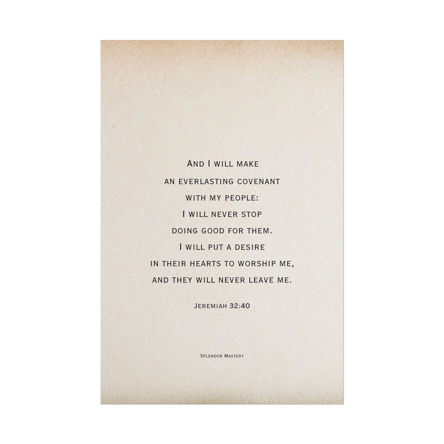 Jeremiah 32:40, Poster