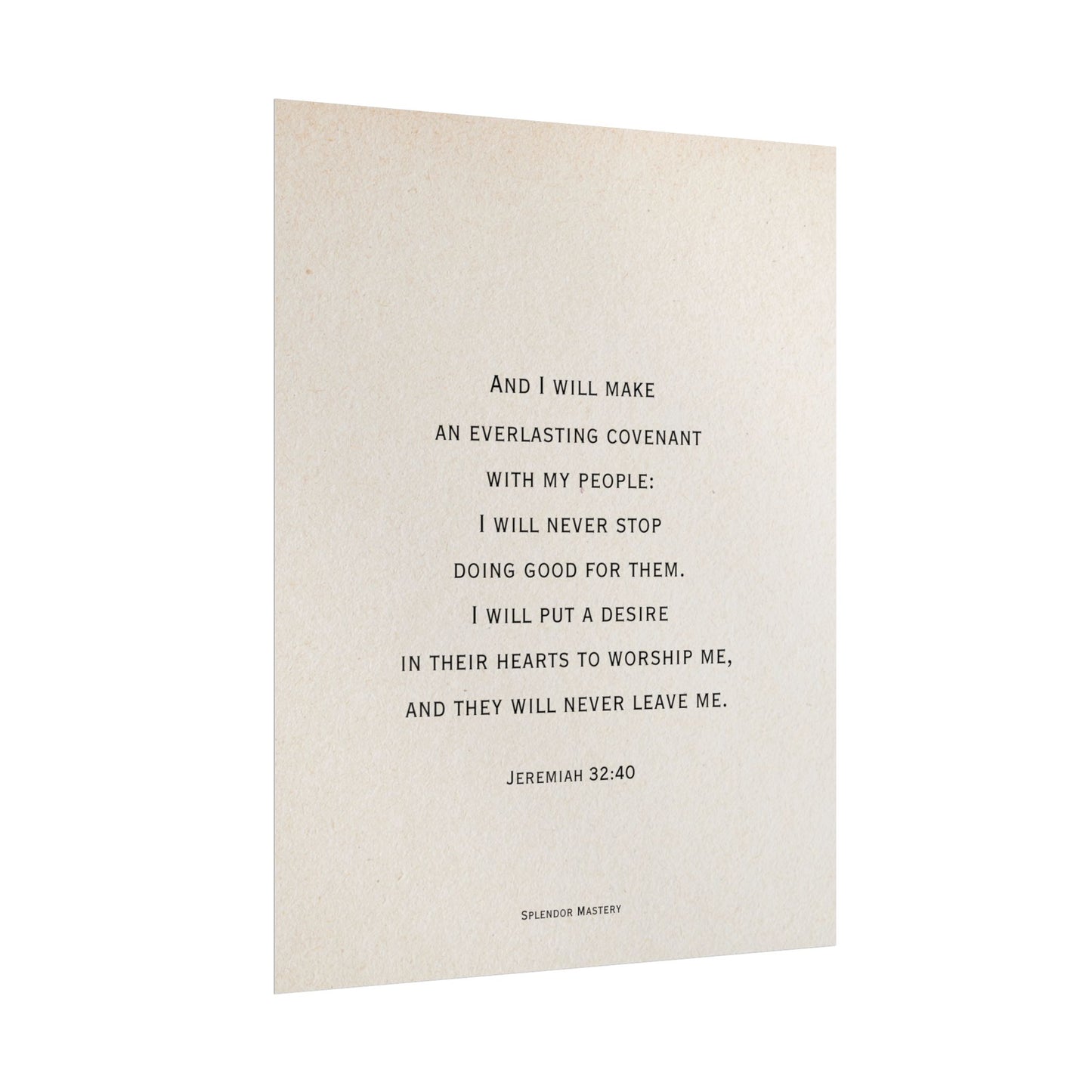 Jeremiah 32:40, Poster
